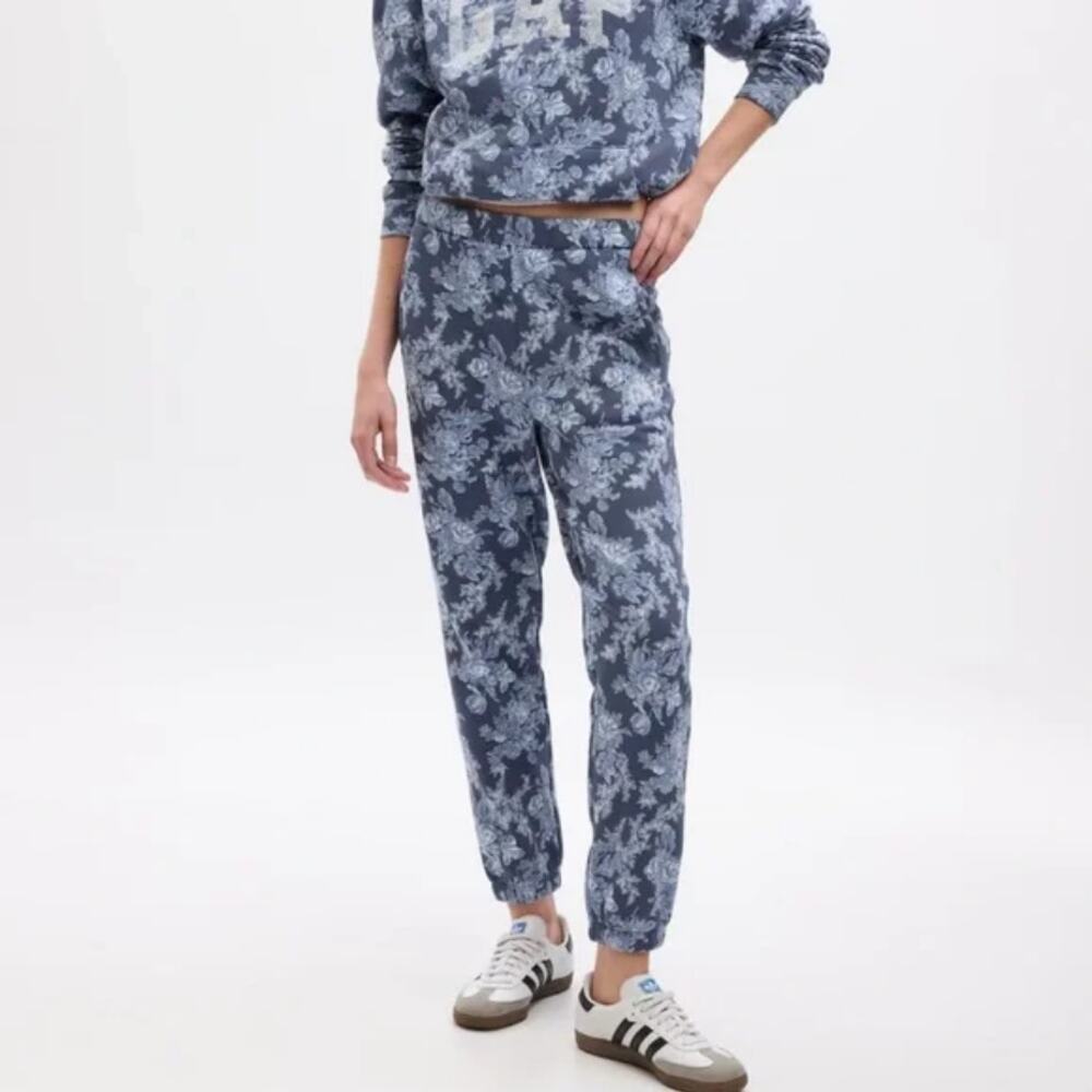 Gap × LoveShackFancy Floral Joggers Blue Small Limited Edition Rare